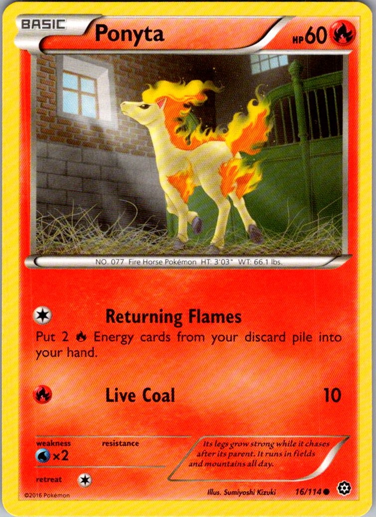 Ponyta Steam Siege 16/114 Common Pokemon Near Mint