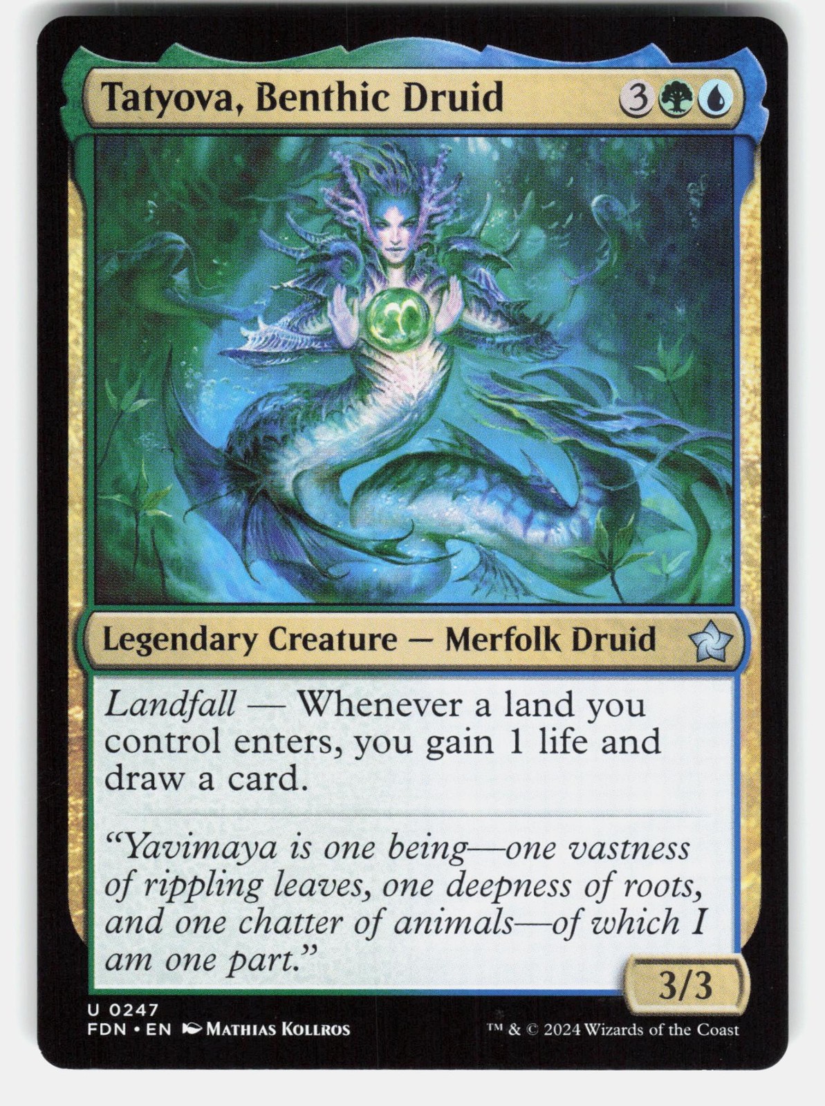 TATYOVA, BENTHIC DRUID – Magic: The Gathering – Kollros LP