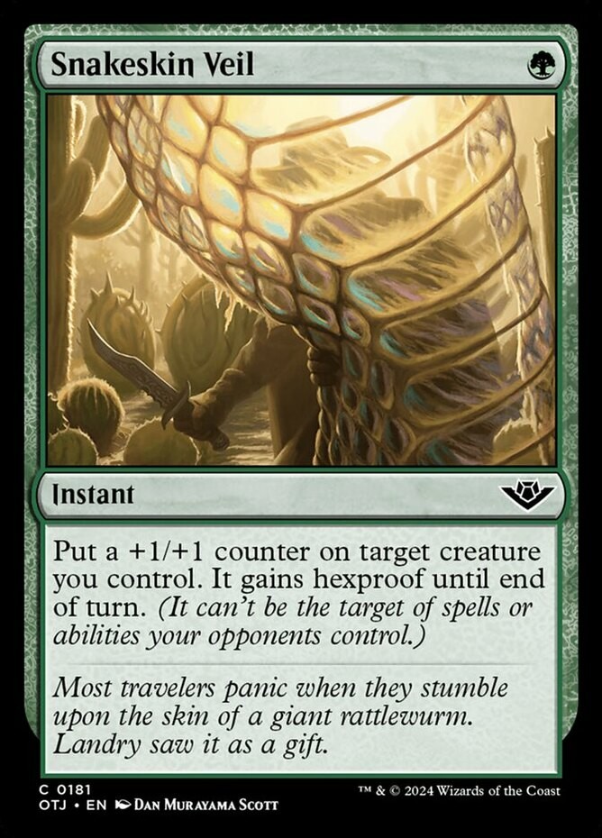 4x Snakeskin Veil – Foil NM-Mint, English Outlaws of Thunder Junction MTG Magic