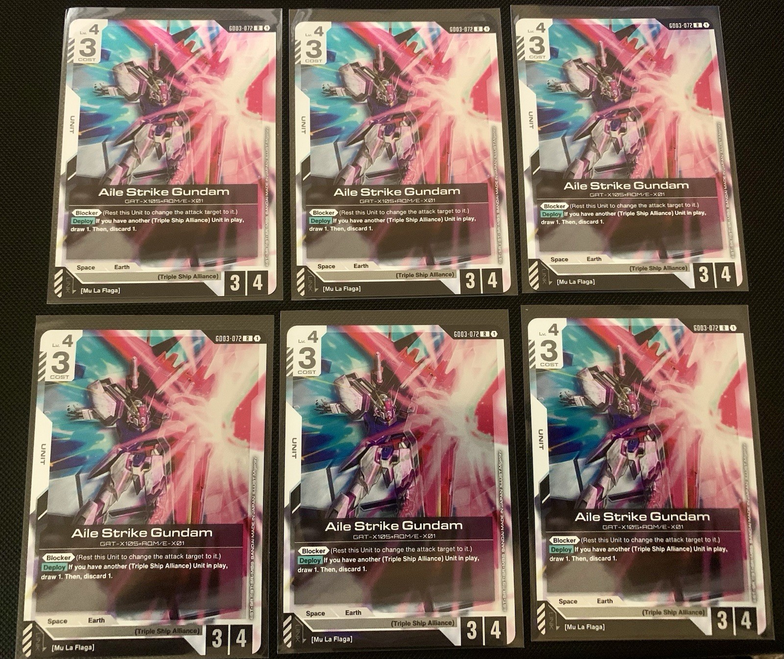 Gundam Card Game – Aile Strike Gundam GD03-072 Rare English Holo