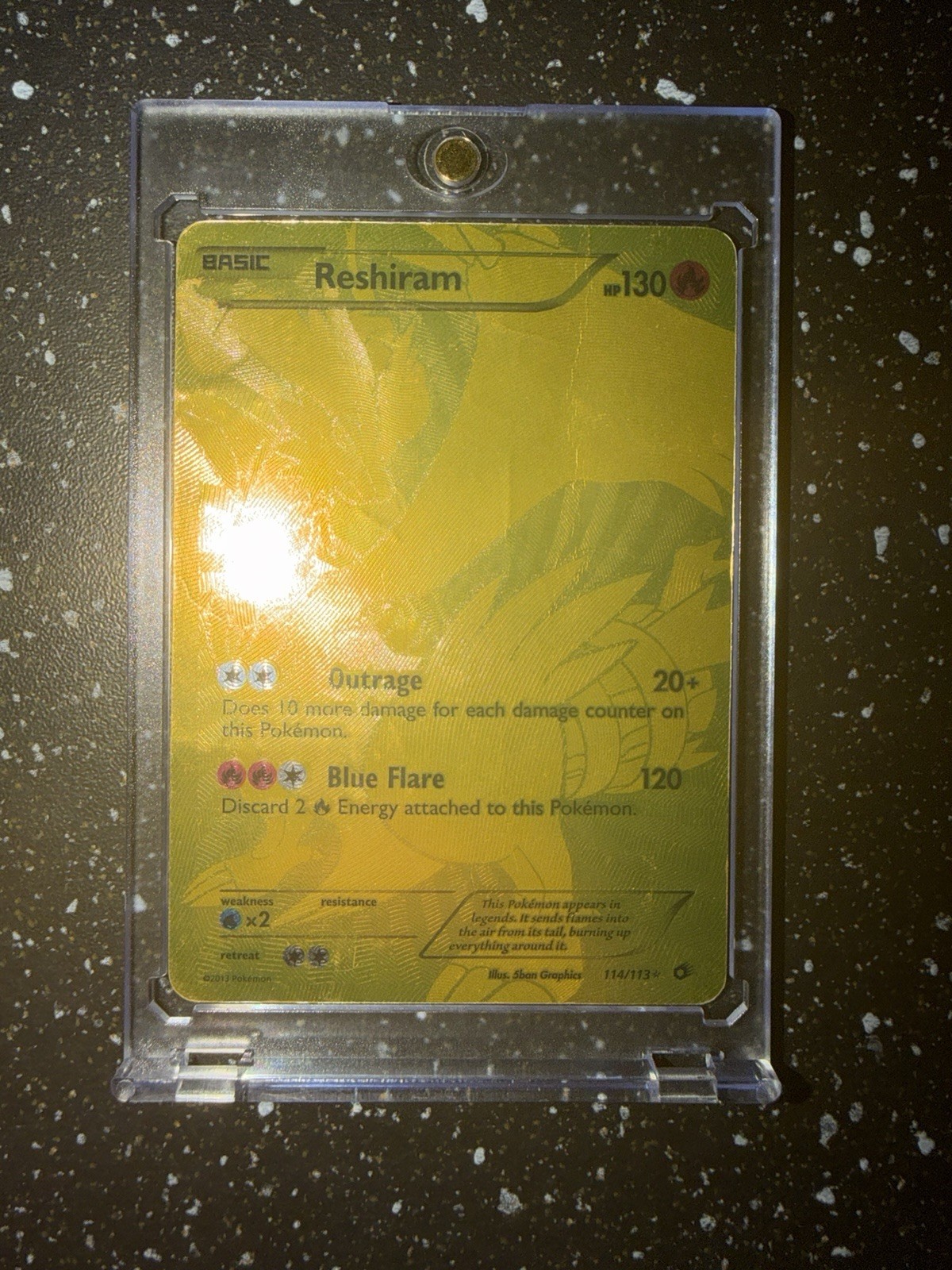 Reshiram 114/113 Legendary Treasures Secret Rare Full Art Gold Holo (DMG)