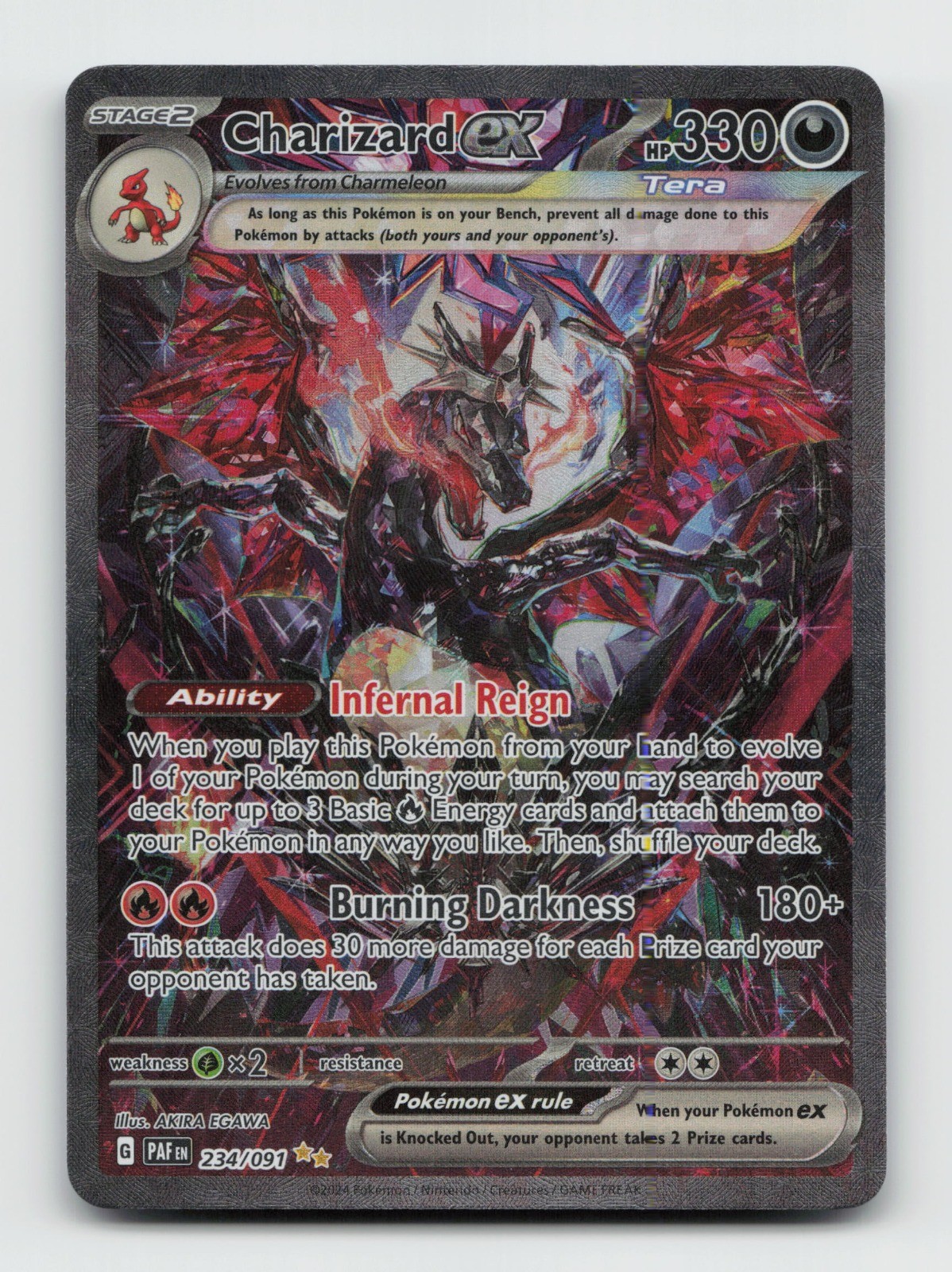 Charizard ex Special Illustration Rare SV: Paldean Fates 234/091 NMHolo