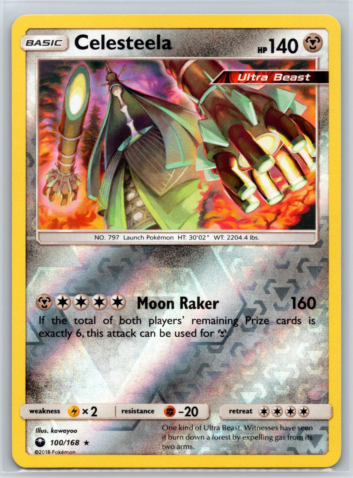 Celesteela 100/168 Holo R Celestial Storm Reverse Holo LP Pokemon
