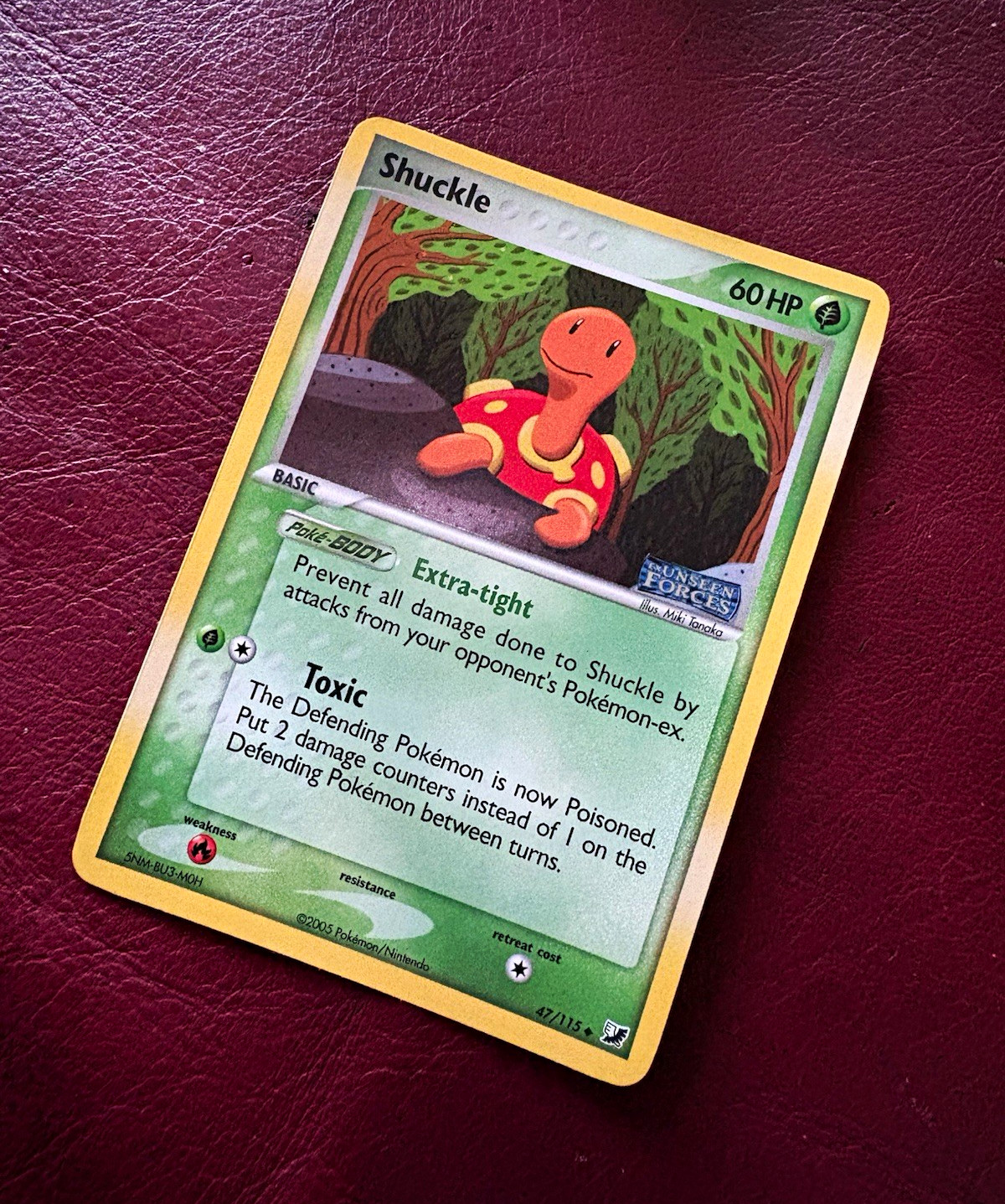 Pokemon TCG Shuckle 47/115 EX Unseen Forces 2005