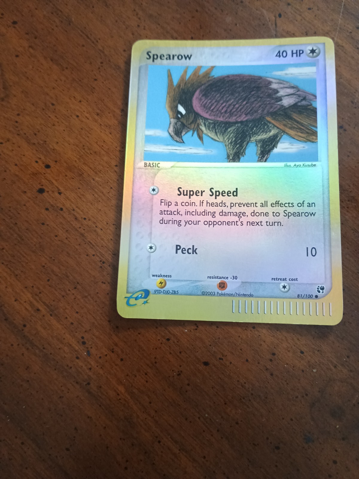 Spearow 81/100 Sandstorm Reverse Holo