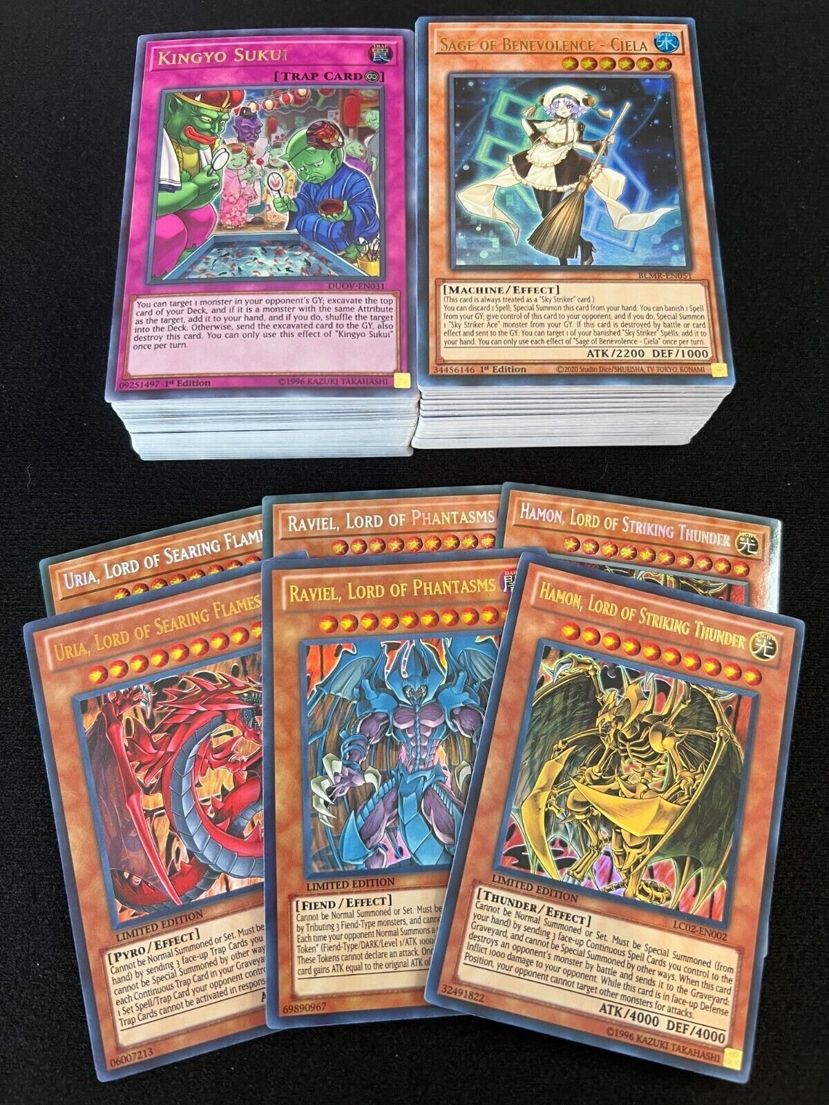 50 YUGIOH CARDS W SACRED BEASTS – RAVIEL * HAMON * URIA – VARIET *Hot* + Bonus!