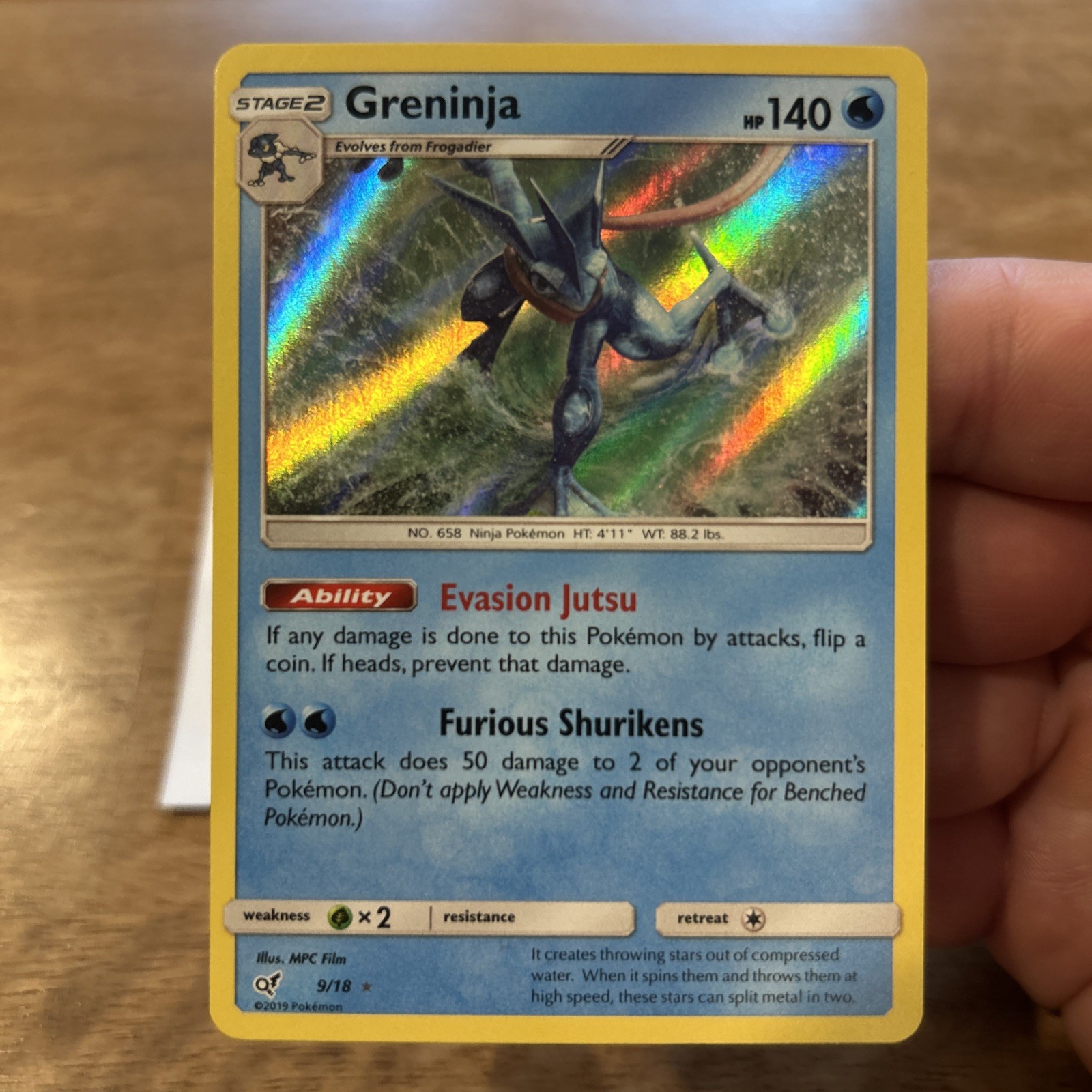 Greninja 9/18 Detective Pikachu Holo Pokemon LP