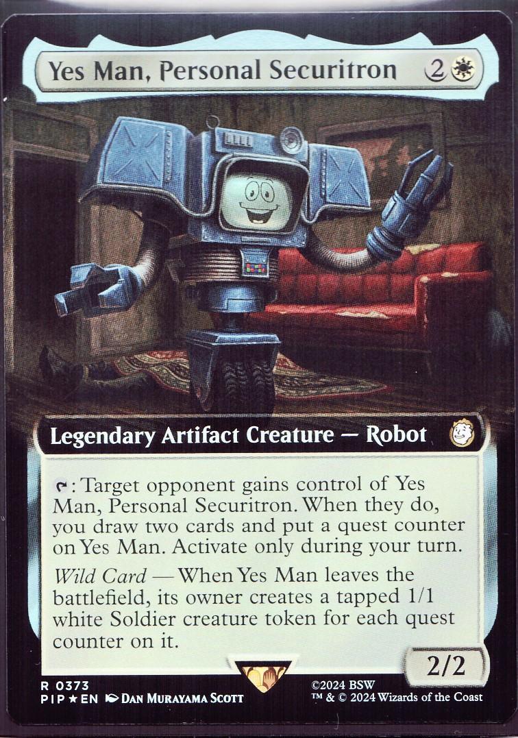 Yes Man, Personal Securitron – 373 Extended Foil MTG Fallout
