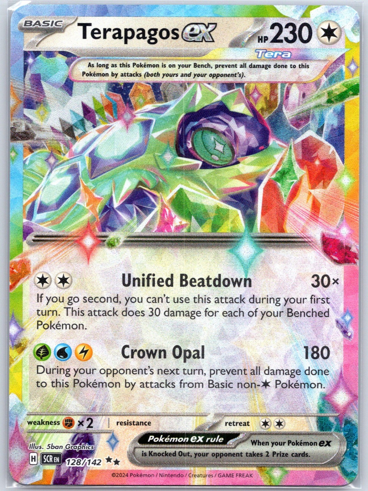 Terapagos ex – 128/142 Near Mint SV07: Stellar Crown Pokemon Shipnow