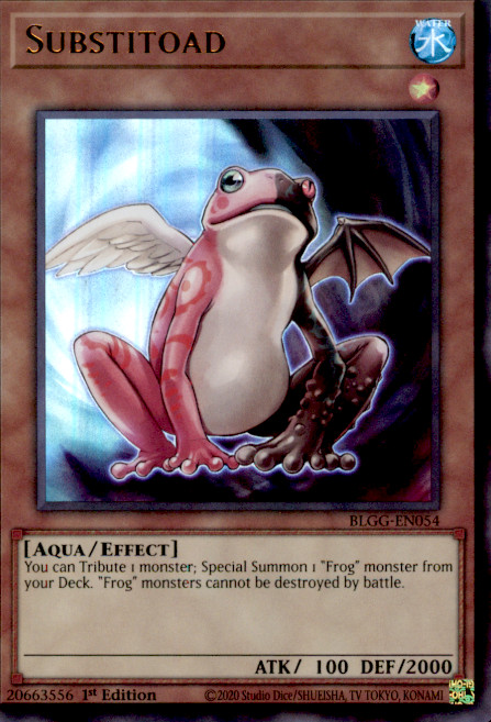 Substitoad 1st Edition Ultra Rare Battles of Legend: Glorious Gallery BLGG-EN054