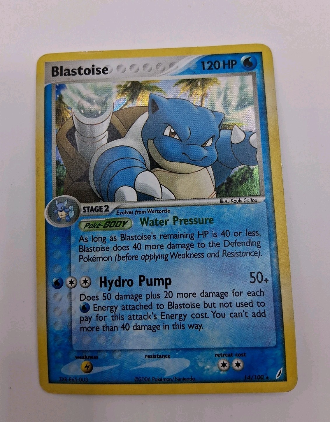 Pokemon TCG Blastoise 14/100 Crystal Guardians Holo