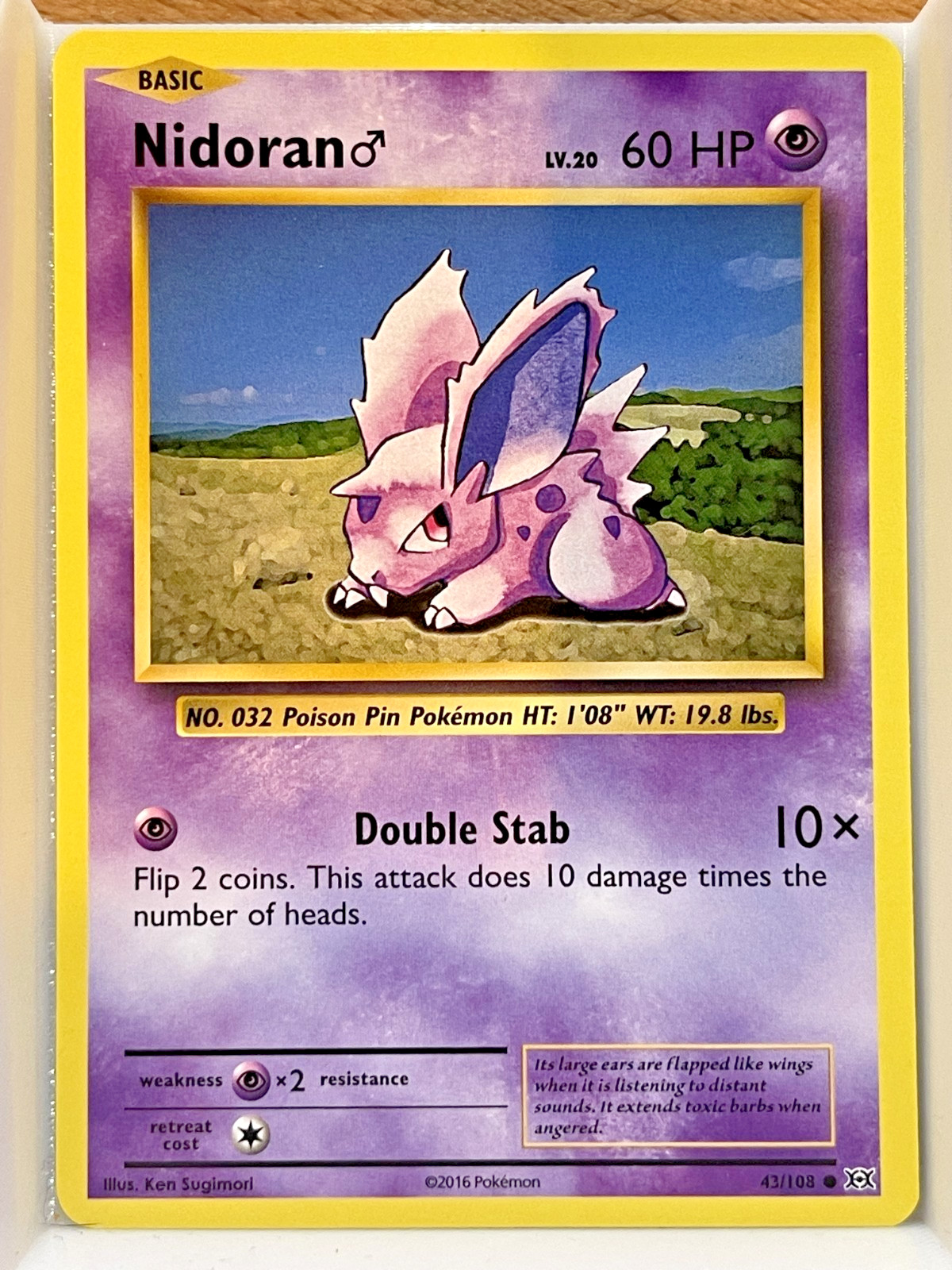 Nidoran M 43/108 Common Evolutions Pokemon NM/M
