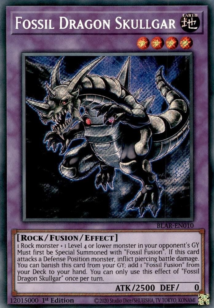 Yugioh Fossil Dragon Skullgar 1st Edition Secret Rare BLAR-EN010 NM