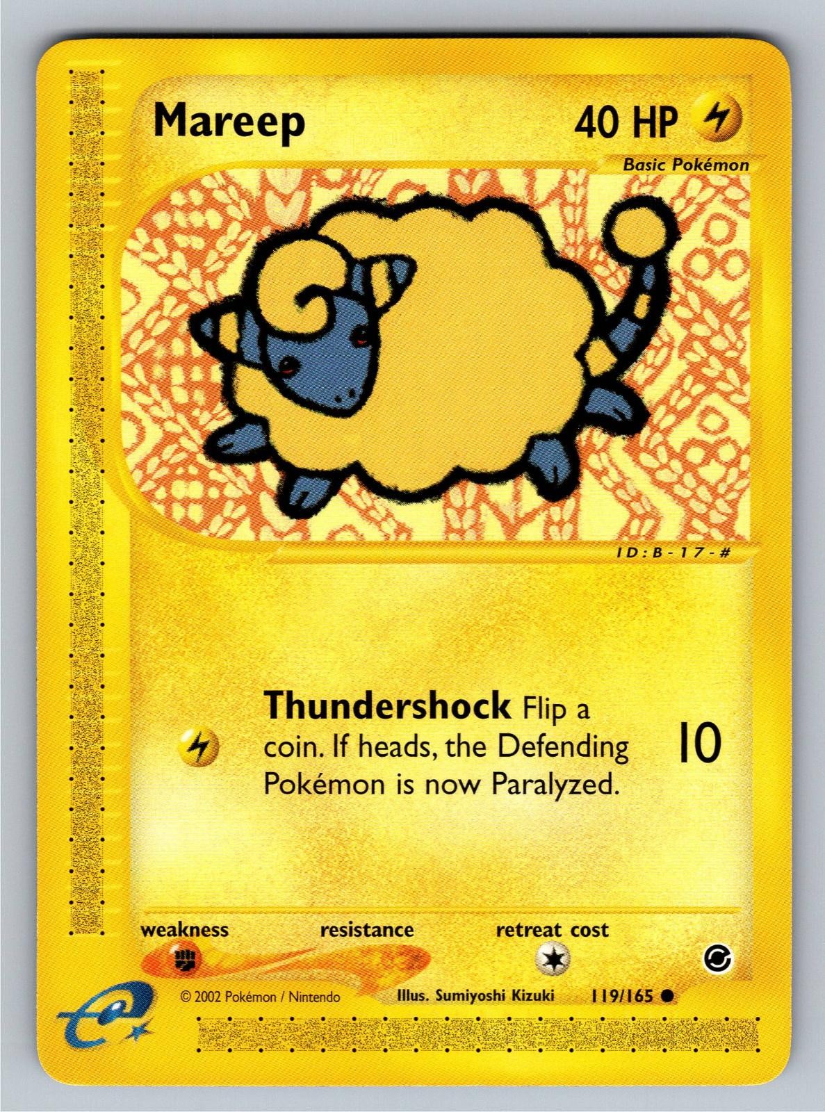 Mareep 119/165 Common Expedition Base Set Pokemon Near Mint