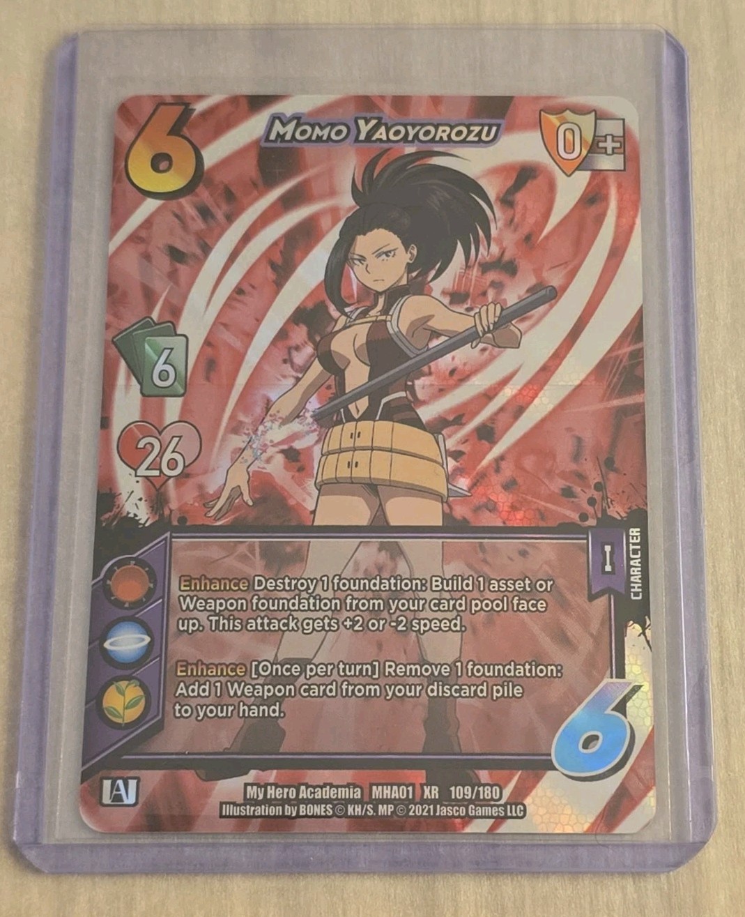 UniVersus My Hero Academia Momo Yaoyorozu XR 109/180 NM Series 1 MHA01