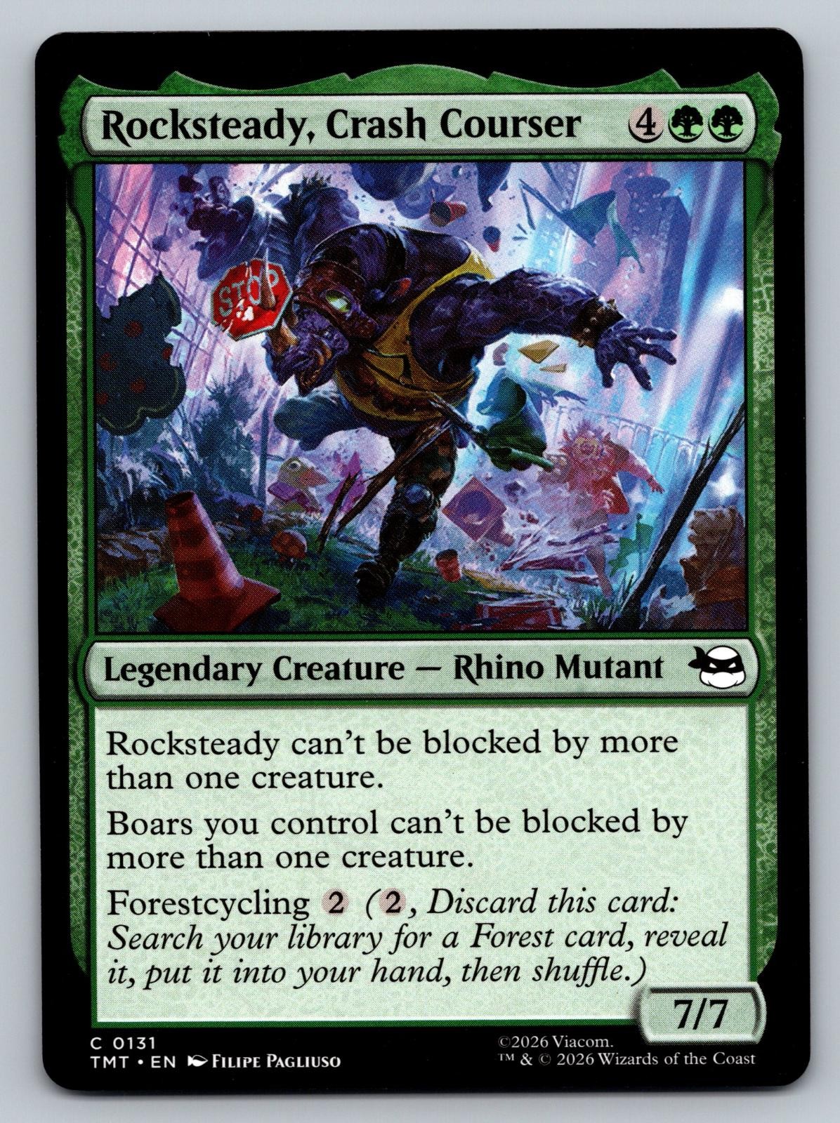 Rocksteady, Crash Courser 0131 Teenage Mutant Ninja Turtles TMT MTG NM Pagliuso