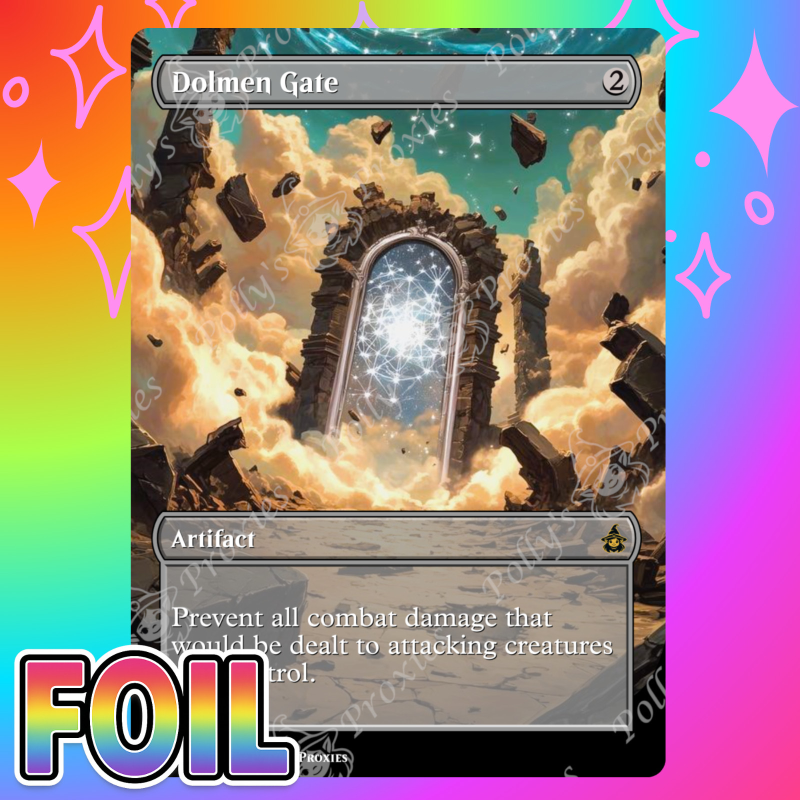 Dolmen Gate FOIL Proxy Playtest Card with Custom Fantasy Art