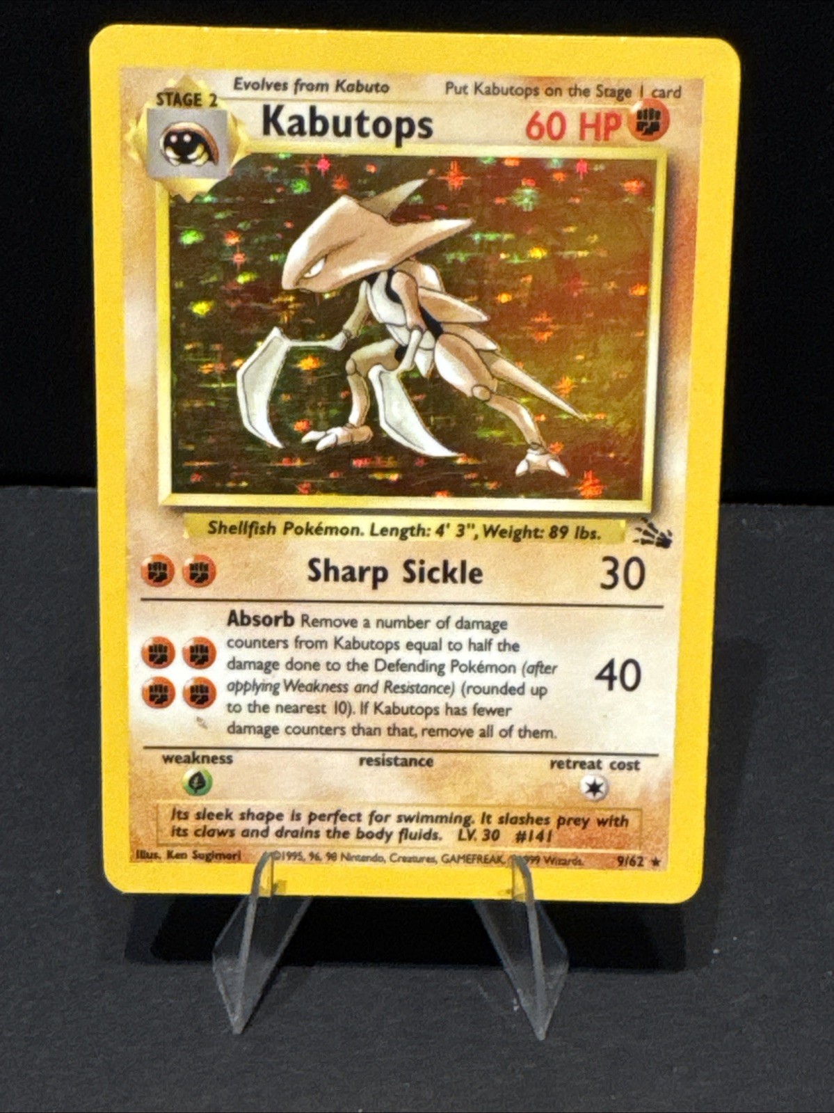 Kabutops 9/62 Fossil Holo