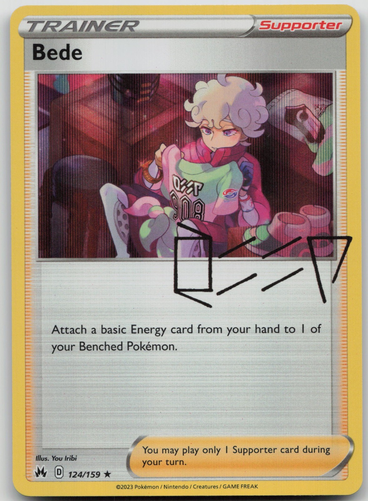 Bede Holo Rare Holo SWSH: Crown Zenith 124/159 NM You Iribi