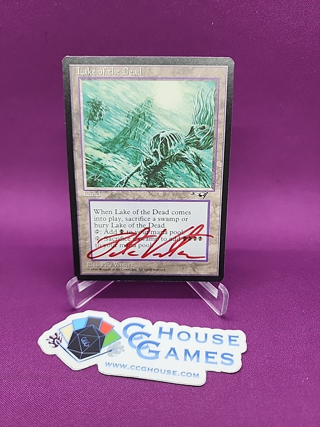 MTG Lake Of The Dead Signed Pete Venters Alliances Magic Reserve List CCGHouseRC
