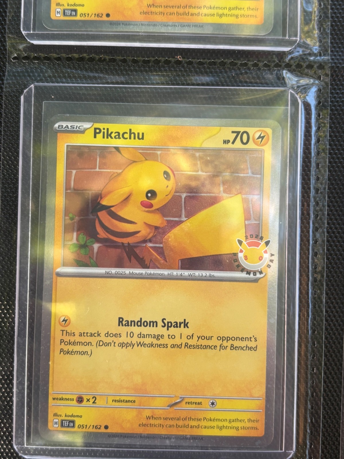 Pikachu 051 /162 Stamped 2026 Pokemon Day 30th Anniversary Promo NM