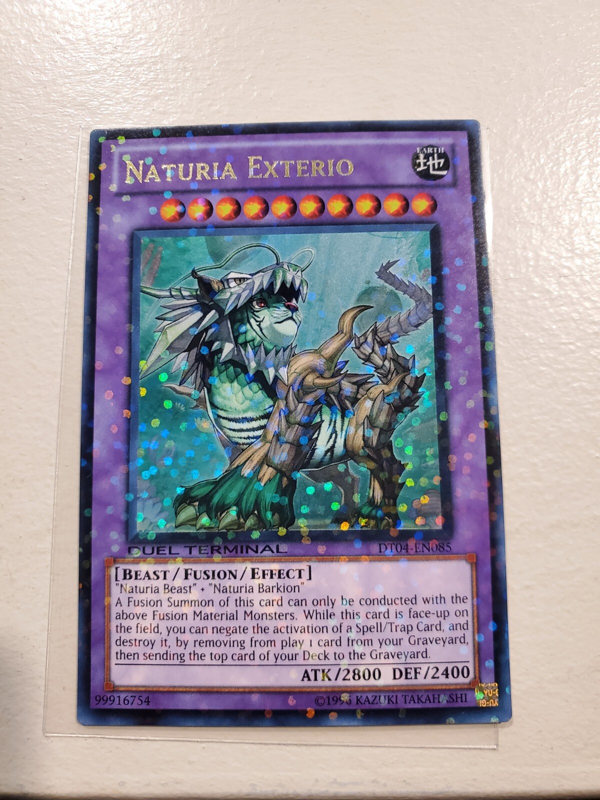 Yu-Gi-Oh! Naturia Exterio. DT04-EN085 Duel Terminal Ultra Rare. Lightly played.