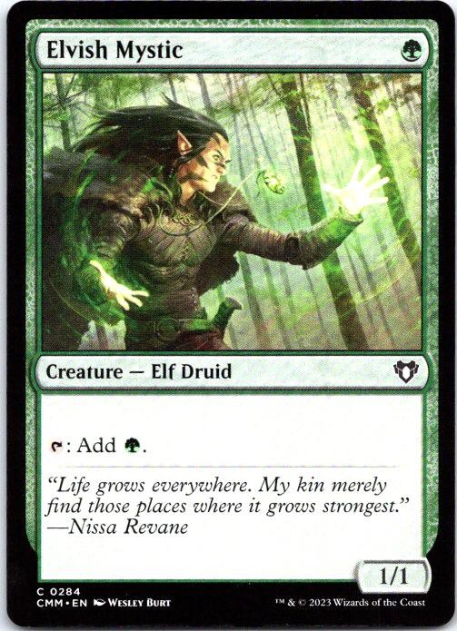 Elvish Mystic 284 Common Commander Masters Magic: The Gathering Near Mint