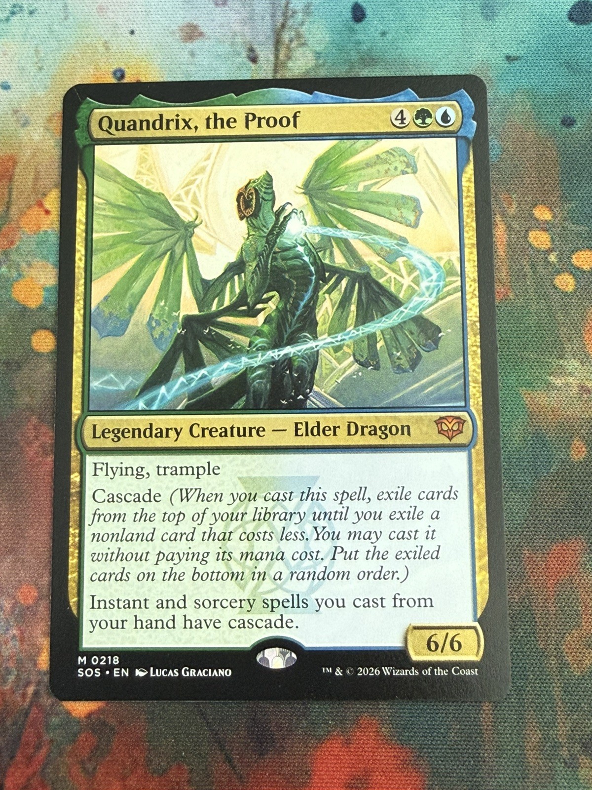 Magic: The Gathering Quandrix, the Proof Legendary Creature Mythic Green Blue