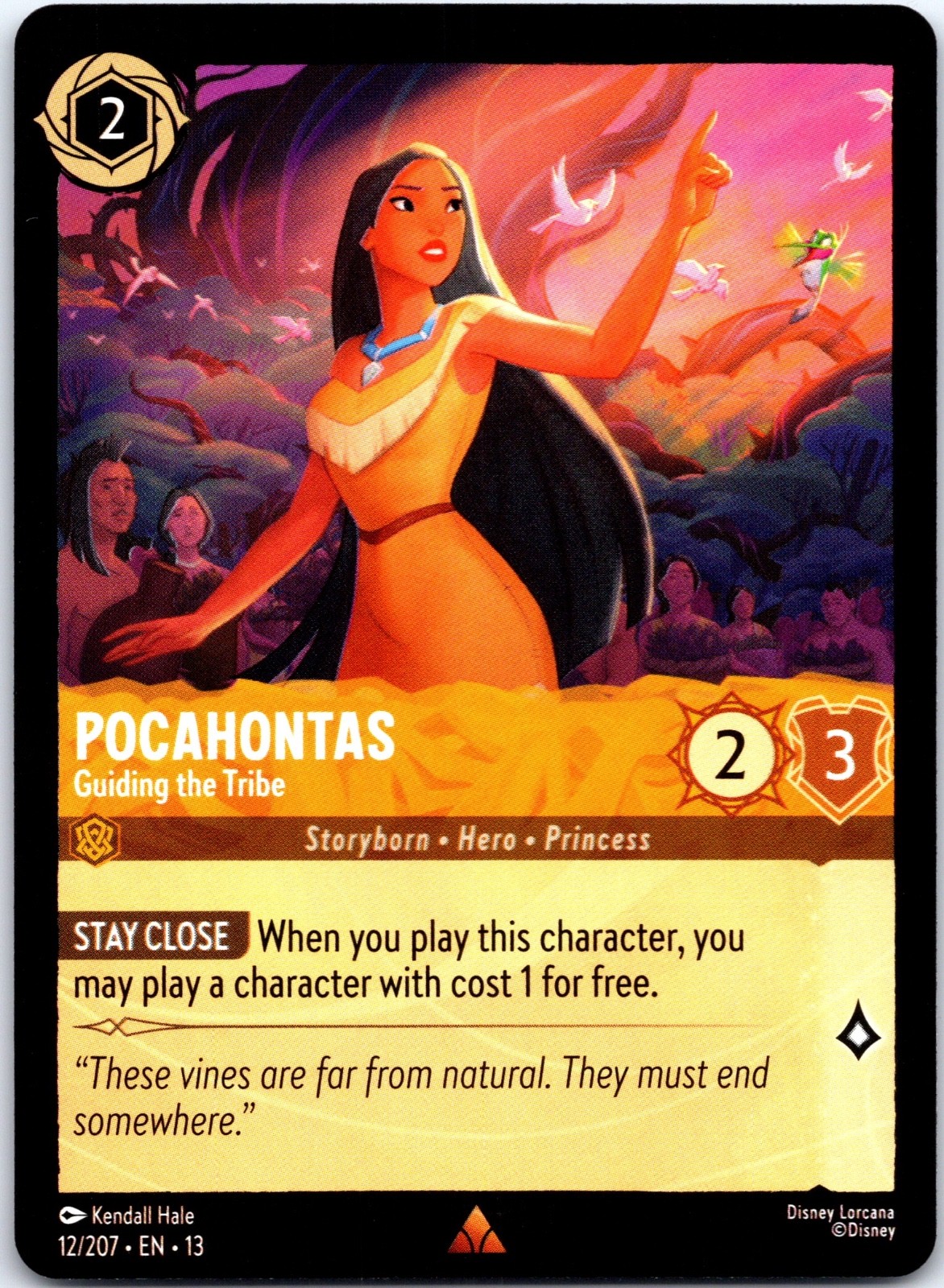 Pocahontas – Guiding the Tribe Rare Attack of the Vine! 12/204 NM