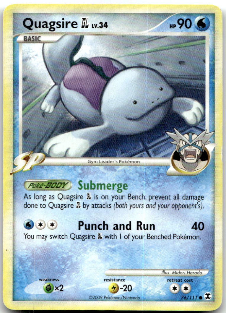 Quagsire GL 76/111 Common Rising Rivals Pokemon Damaged