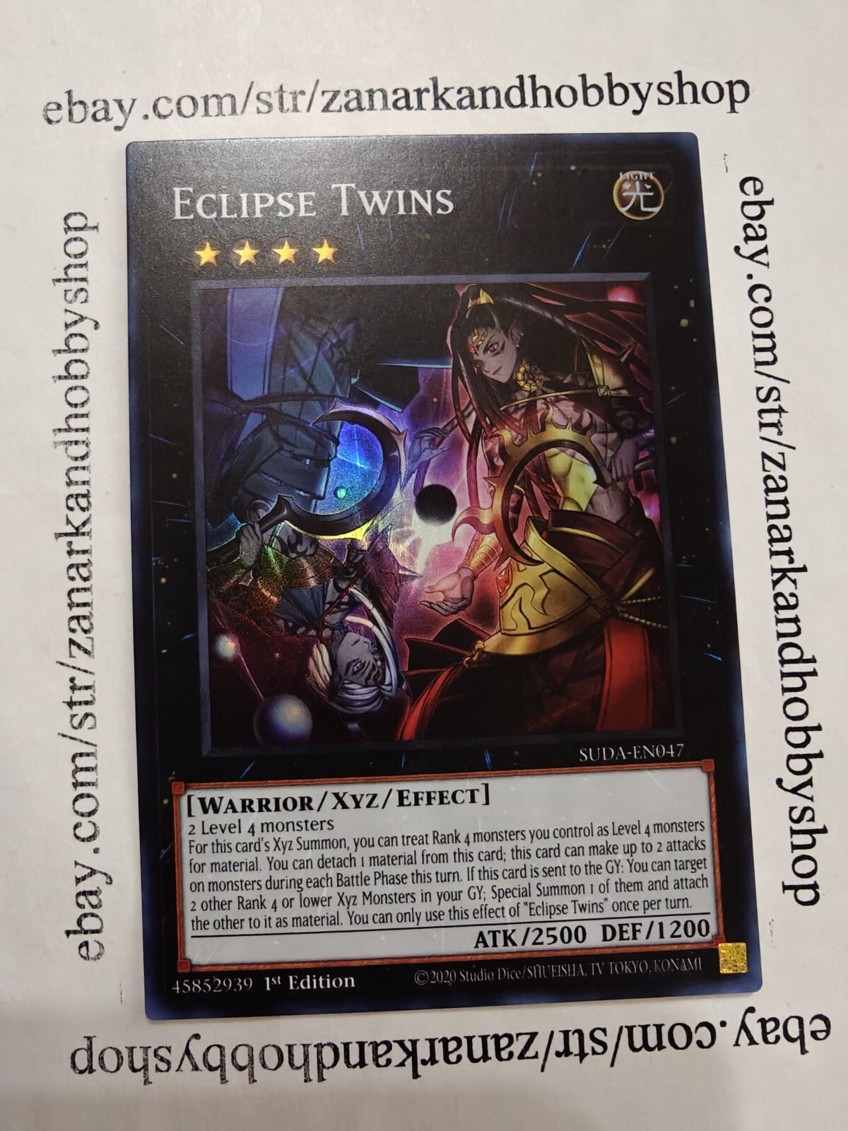 Yu-Gi-Oh Eclipse Twins – SUDA -EN047 Super Rare NM