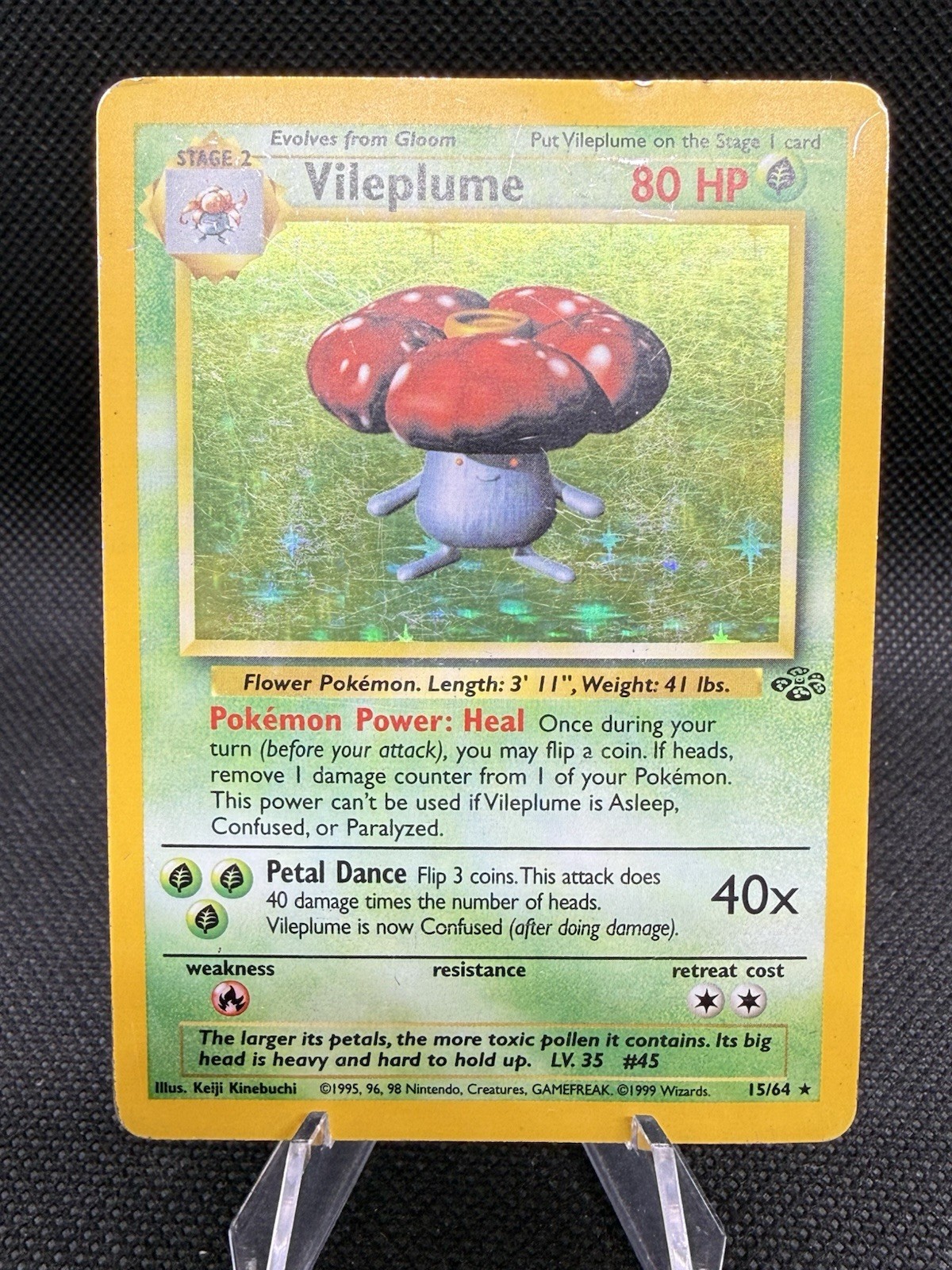 Pokémon TCG Vileplume Jungle 15/64 Holo Rare MP