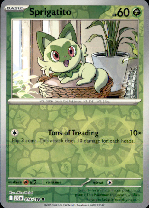 Sprigatito Reverse Holo Common SV09: Journey Together 016/159 NM Mina Nakai 2025