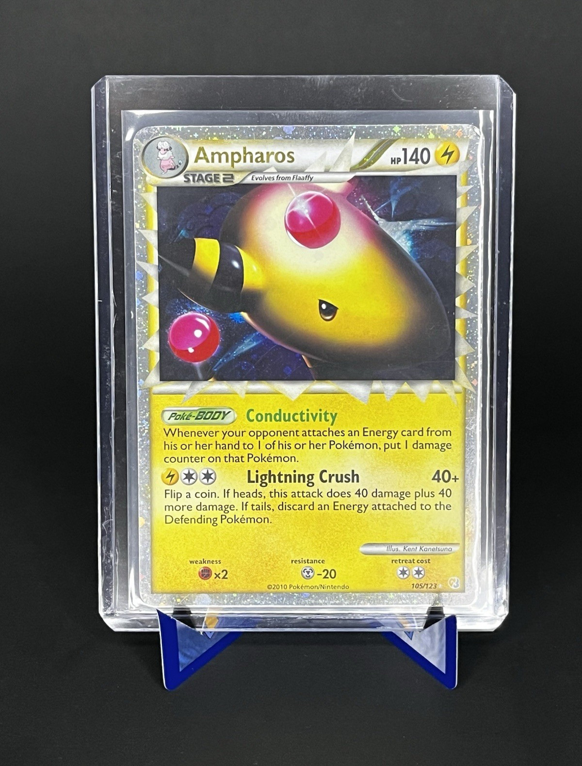 Ampharos Prime 105/123 HGSS Ultra Rare Holo English 2010