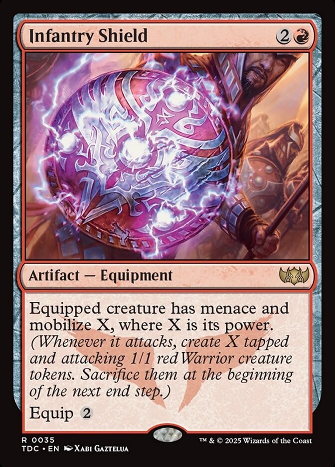 Infantry Shield 0035 Non Foil Rare Tarkir Dragonstorm Commander MTG NM