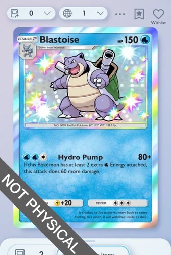 Pokemon TCG POCKET – Blastoise Shiny 1⭐, Celestial Guardians, English