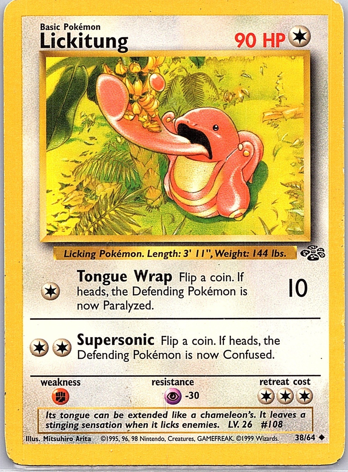 Lickitung 38/64 Uncommon Jungle Pokemon Unlimited Heavily Played