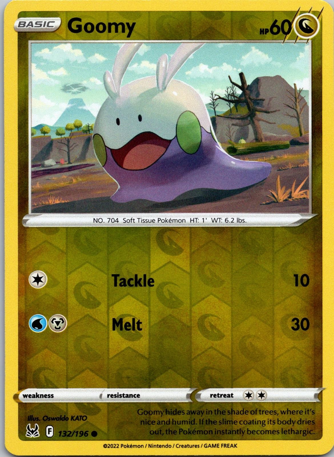 GOOMY 132/196 LOST ORIGIN POKEMON REVERSE HOLO LP LOST ORIGIN HOLOBOX1-430