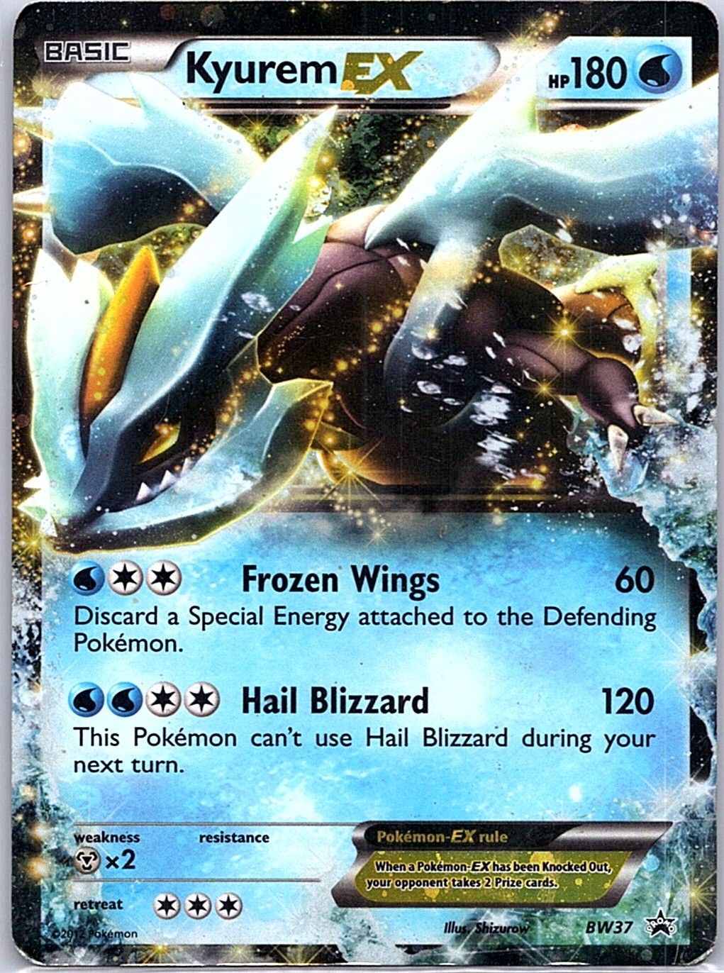 Kyurem EX 38/99 Holo EX Rare Next Destinies Pokemon Heavily Played