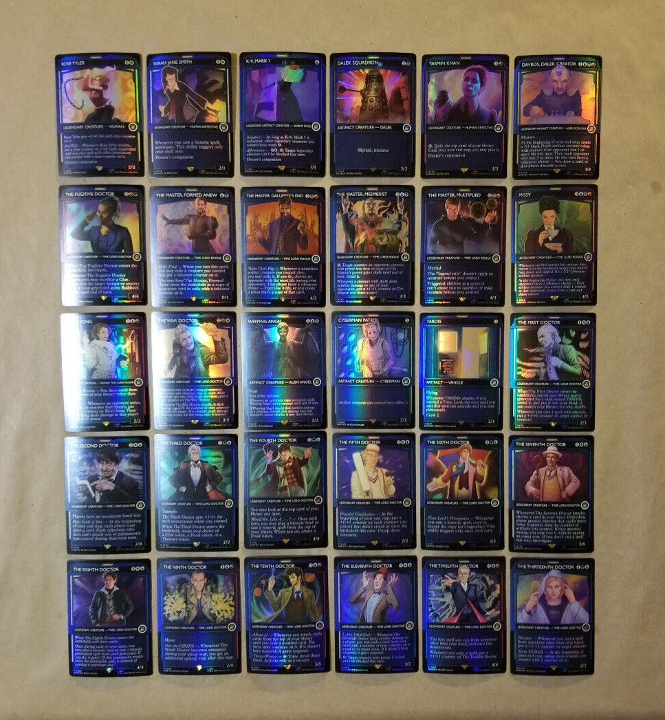 MTG Doctor Who SHOWCASE FOIL Set of 30 Legendary Creatures NM/M One of Each Doc!