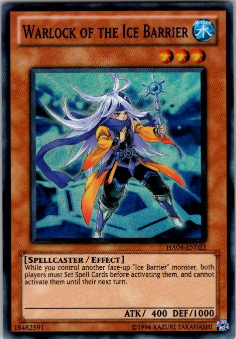 YuGiOh Hidden Arsenal 4 Warlock of the Ice Barrier HA04-EN023 NM Unlimited