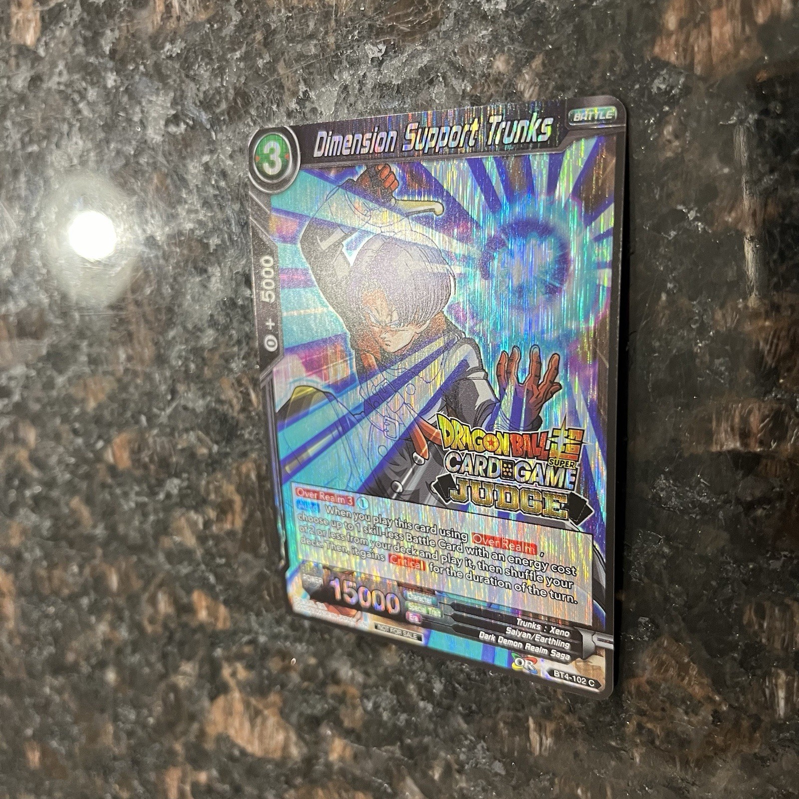 Dimension Support Trunks BT4 Judge Stamp Foil Dragon Ball Super Card Game | NM