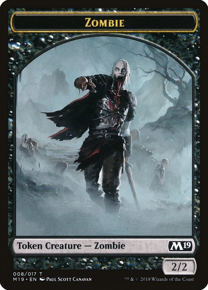Zombie Token (008) Core Set 2019 M19 MTG Magic