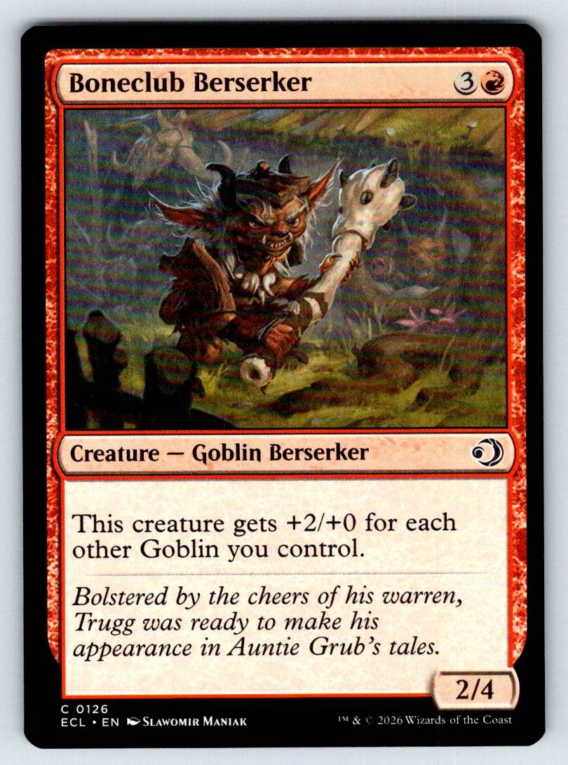 Boneclub Berserker Lorwyn Eclipsed ECL 126 NM Slawomir Maniak