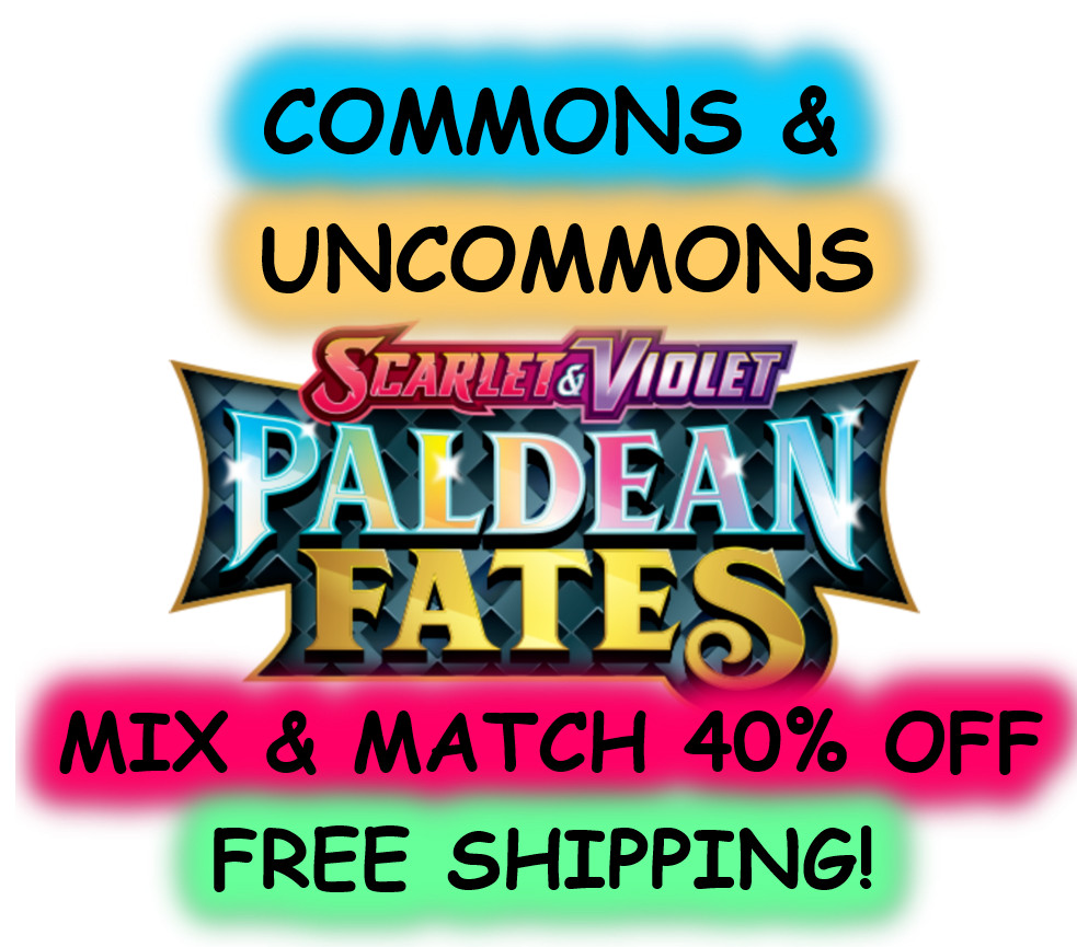 Pokemon SV PALDEAN FATES Choose Your Cards Common, Uncommon, Trainers