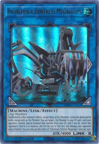 Infinitrack Fortress Megaclops – MP20-EN216 – Ultra Rare – 1st Edition Near Mint