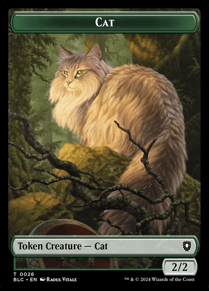 Treasure Cat 0029 0026 Double Sided Token BLC MTG NM