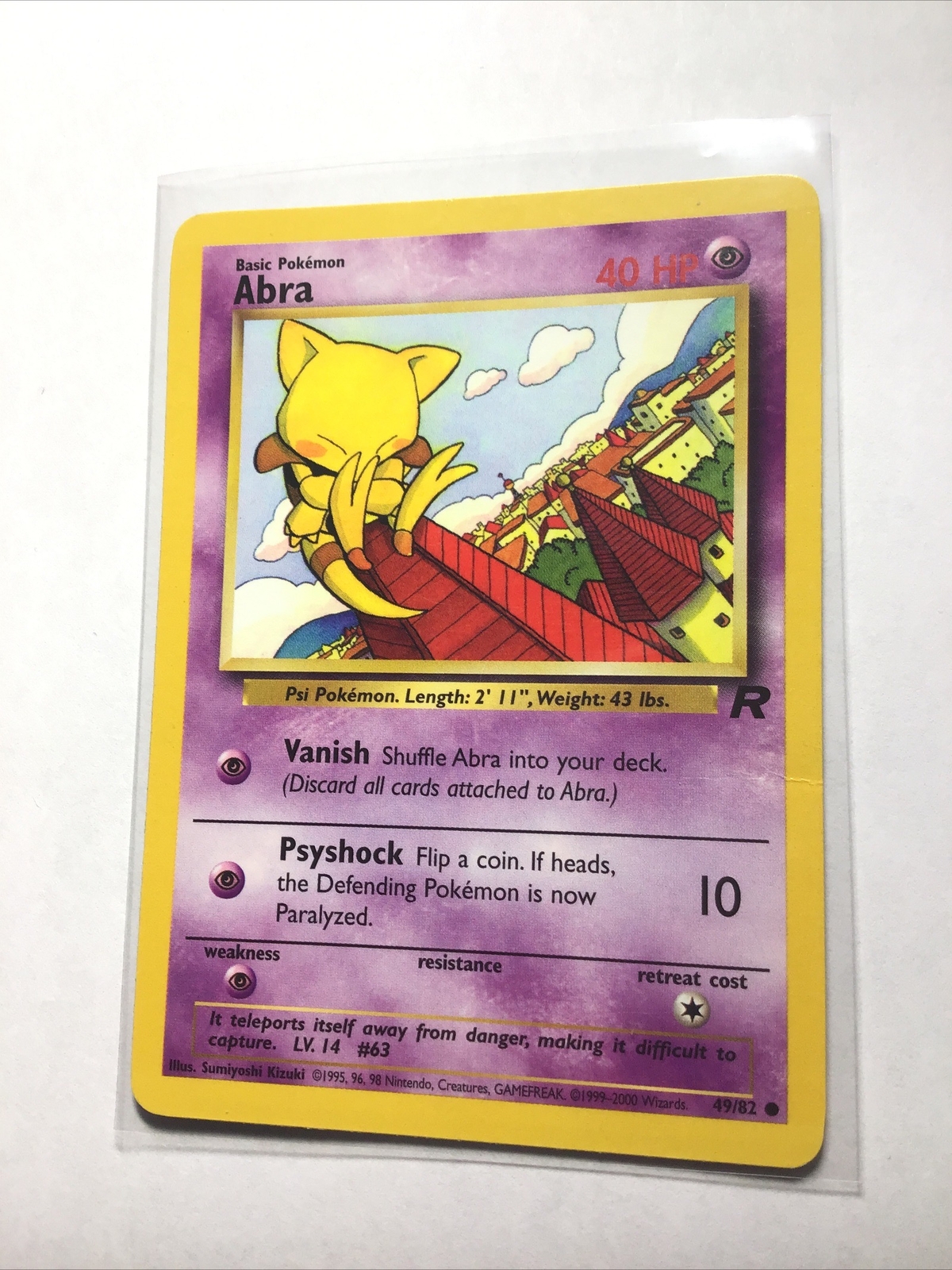 ABRA – 49/82 – Team Rocket – Pokemon Card – PL