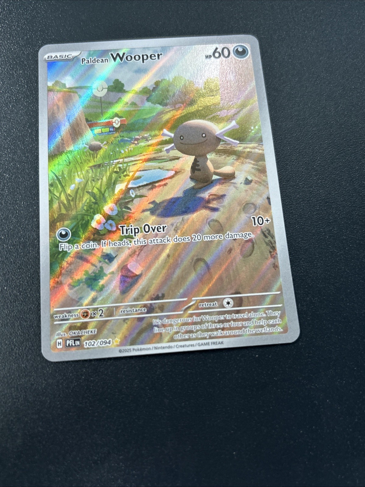 Phantasmal Flames!! Paldean Wooper 102/094!! Illustration Rare!!