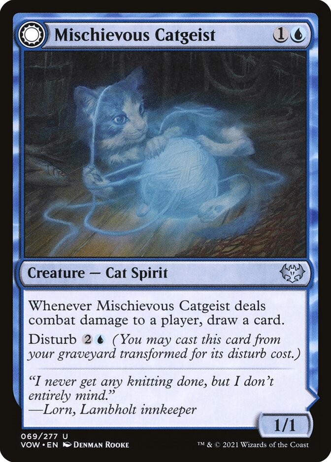 Mischievous Catgeist // Catlike Curiosity (069) Innistrad: Crimson Vow VOW MTG